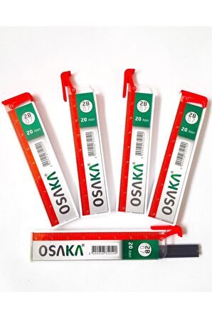 Cetvelli Çakmaklı Kapak 75mm 20'li 07mm 2b Kalem Ucu - Osaka 5 Adet