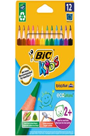 Kuru Boya Kids Evolution Triangle Üçgen Jumbo Boya Kalemi 12 Renk T8052