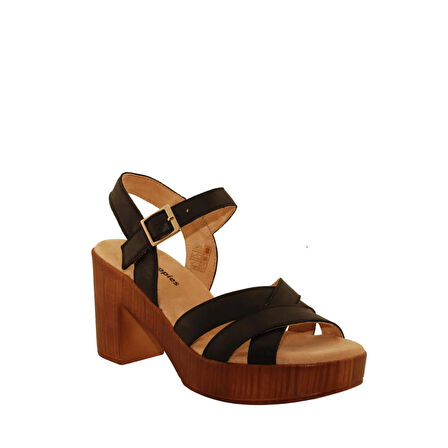 Hush Puppies Aviat 624236 Hakiki Deri Kadın Sandalet Siyah