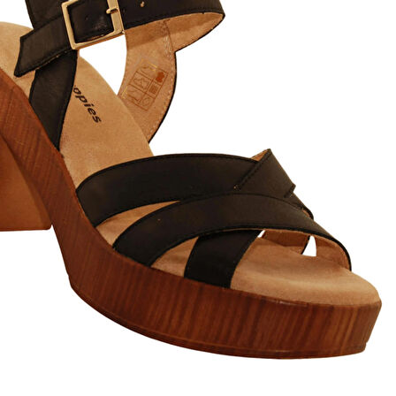 Hush Puppies Aviat 624236 Hakiki Deri Kadın Sandalet Siyah