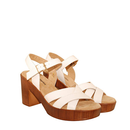 Hush Puppies Aviat 624236 Hakiki Deri Kadın Sandalet Beyaz