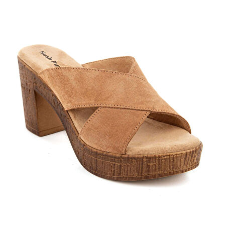 Hush Puppies Bala 624239 Hakiki Deri Kadın Terlik Sand