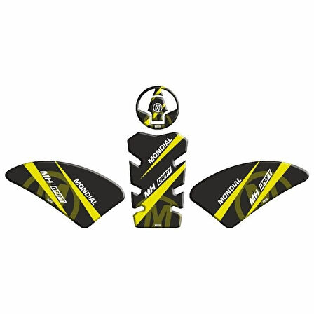 Gogo Mondial Drift L Tank Pad 004 Siyah/Sarı