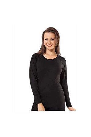 Kota Kadın Kışlık Termal Sıcak Tutan Tayt Ve Fanila Takım 2'li Set Siyah