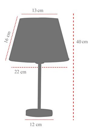 EvLight Black 2'li Abajur Metal Masa Lambası Siyah