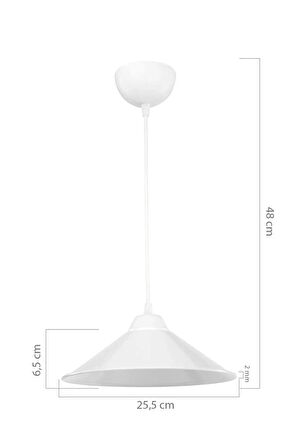 EvLight Mercan Beyaz Tekli Sarkıt Avize