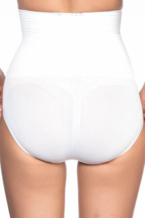 Kadın Beyaz Masaj Özellikli Çift Kat Külot Korse 2029b