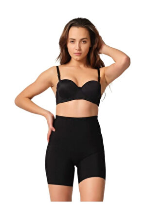 Toparlayıcı Lazer Kesim Boxer Korse Siyah 2816s