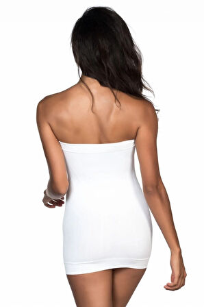 Kadın Beyaz Straplez Desenli Atlet 5005b