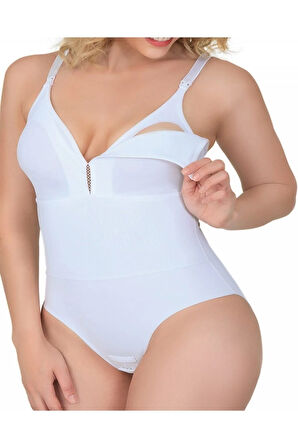 Kadın Sırt Destekli Badi Emzirme Korse Beyaz 2944
