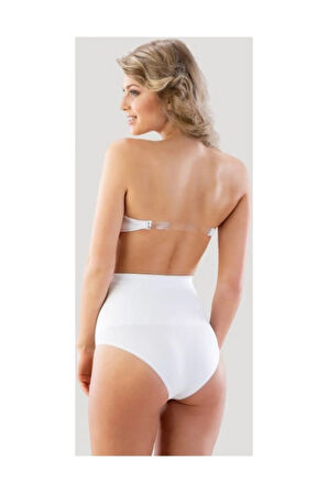 Iz Yapmaz Çift Kat Slip Korse Beyaz 2039