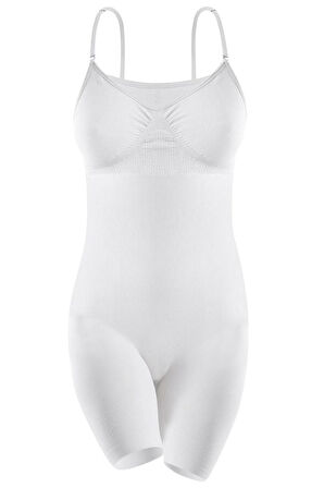 Kadın Beyaz Karın Masaj Özellikli Boy Korse 2059