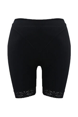 Kadın Paçası Dantelli Kalça Toparlayıcı Korse Siyah 2002