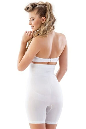 Yüksek Bel Desenli Boxer Korse Ten 2077