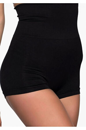 Kadın Siyah Toparlayıcı Çift Kat Boxer Korse S Yeni Sezon