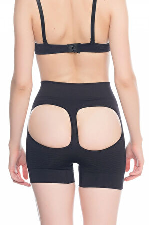 Kadın Siyah Antiselülit Kalça Açık Boxer Korse S Yeni Sezon