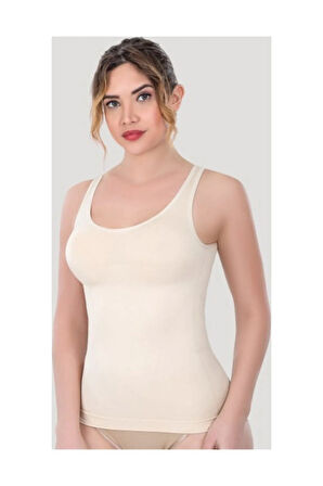 Kalın Askılı Korse Atlet Ten