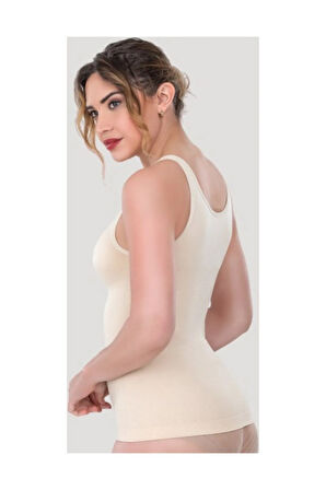 Kalın Askılı Korse Atlet Ten