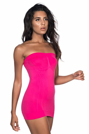 Fuşya 5005 Soft Desenli Straplez Atlet