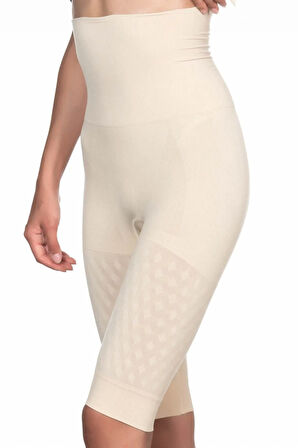 Kadın Ten Yüksel Bel Çift Kat Kalça Karın Toparlayıcı Korse 2015T