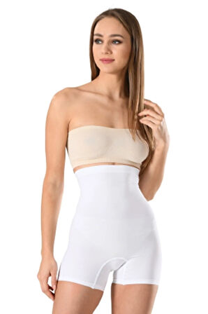 Kadın Beyaz Seamless Boxer Korse 2007