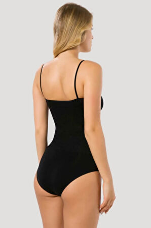 Kadın Siyah Pedli İp Askılı Çıtçıtlı Toparlayıcı Bady 1925