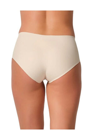 Kadın Ten Renk Lazer Kesim Külot Korse 2702