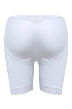 Kadın Beyaz Paçası Dantelli Kalça Toparlayıcı Korse 2002