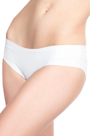 Kadın Beyaz Lazer Kesim Slip Korse 2818