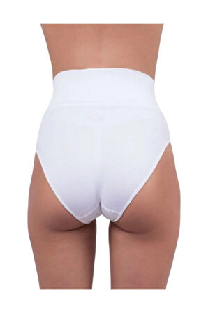 Düşük Bel Çift Kat Külot Korse Beyaz 2021