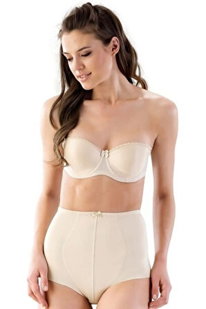 Karın Toparlayıcı Çiftkat Lazer Kesim Külot Korse Beyaz 2819