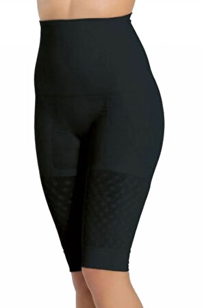 Kadın Siyah Yüksel Bel Çift Kat Kalça Karın Toparlayıcı Korse 2015S