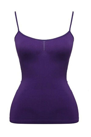 Toparlayıcı Ripli Ip Askılı Atlet Mor 5011m