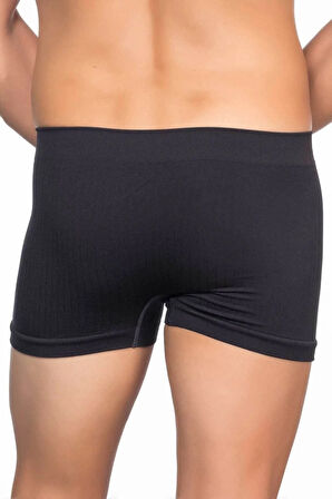 Erkek Siyah Dikişsiz Erkek Boxer 2102s