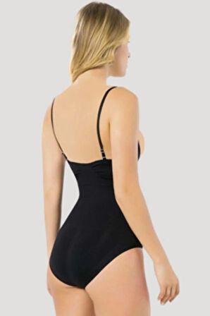 Kadın Siyah Göğsü Açık Slip Korse 2023