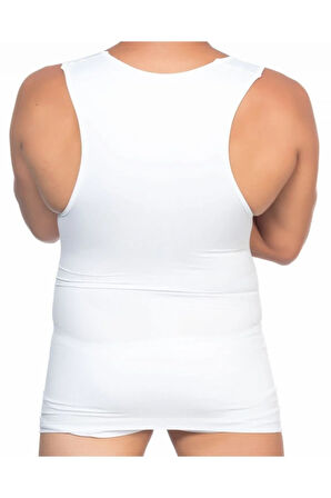 Erkek V Yaka Atlet Korse Beyaz E1003b