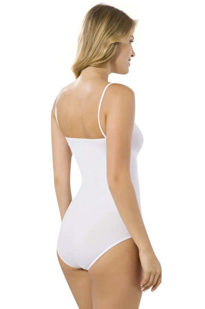 Kadın Beyaz Pedli Ip Askılı Çıtçıtlı Toparlayıcı Body 1925