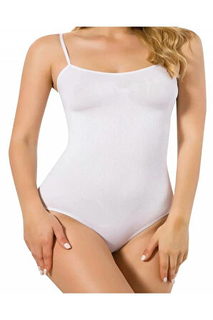 Seamless Pedli Ip Askılı Çıtçıtlı Bady Beyaz 1925