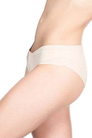 Kadın Ten Lazer Kesim Slip Korse 2818