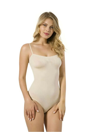 Kadın Ten Pedli Ip Askılı Çıtçıtlı Toparlayıcı Bady Yeni Sezon