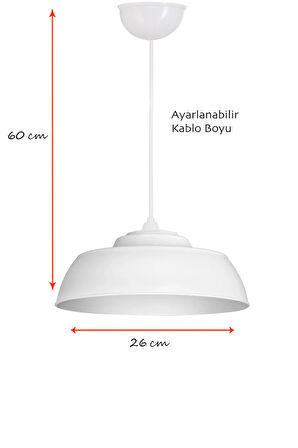 EvLight Oscar Beyaz Rengi Sarkıt Avize Yatak Odası Salon Mutfak Koridor Şık Lamba