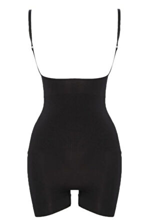 Kadın Siyah Göğsü Açık Paçalı Boy Korse 2058s