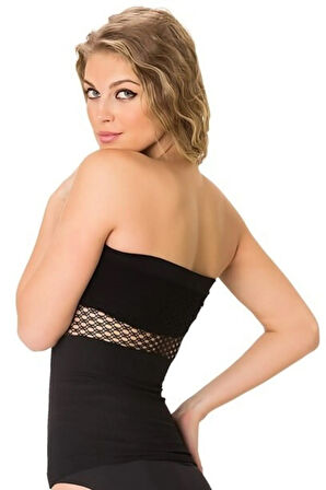 Straplez Toparlayıcı Korse Atlet Siyah 5035s