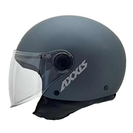 Axxis Square S Solid A2 Matt Titanium Yazlık Motosiklet Kaskı