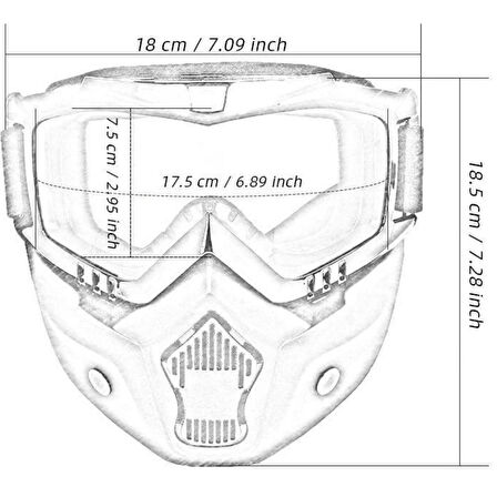 Prosev Motosiklet Kask Maskesi ve Gözlüğü MKM İridyum