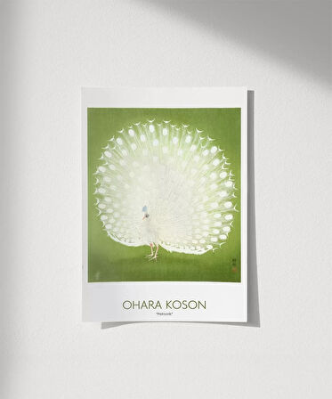 Çerçevesiz Poster Ohara Koson Peacock