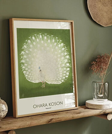 Çerçevesiz Poster Ohara Koson Peacock