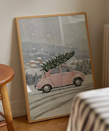 Çerçevesiz Poster Karlı Yol