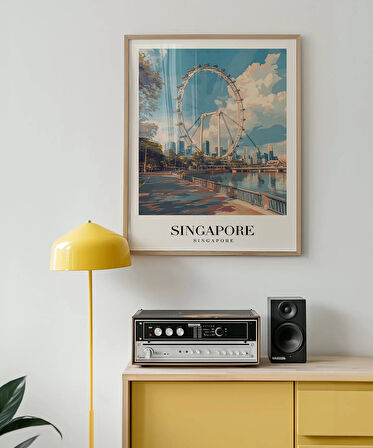Çerçevesiz Poster Marina Bay'ın Parlak Yüzü