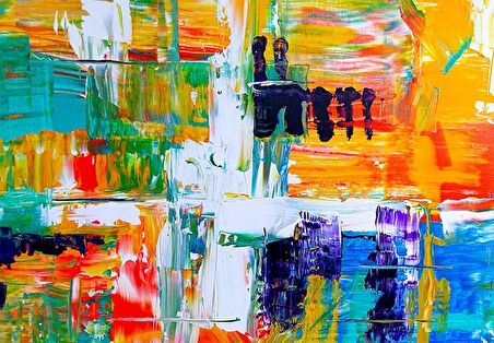 Renkli Düşler Mozaği Kanvas Tablo